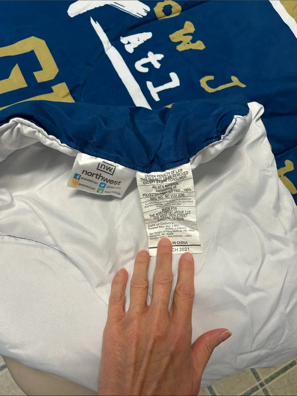 Georgia Tech Blue and Gold Comforter & Pillow Case